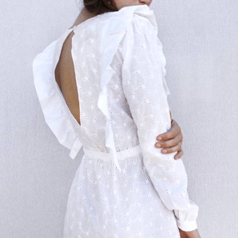 Sugarhigh Lovestoned White Eyelet Joni Dress NWT